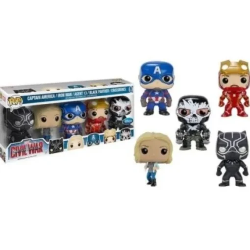 Marvel Captain America Civil War Captain America / Iron Man / Agent 13 / Black Panther / Crossbones Funko Pop! Vinyl Figure