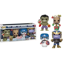 Marvel Universe Hulk / Groot / Cap Snowman / Thanos Holiday Funko Pop! Vinyl Figure